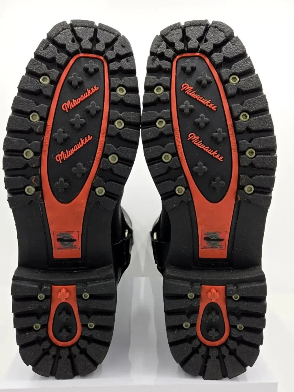 Milwaukee MB411 Mens Size 13D Black Motorcycle Drag Harness Back Zip Biker Boots